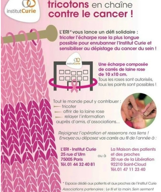 Tricotons ensemble (et en rose) contre le cancer du sein